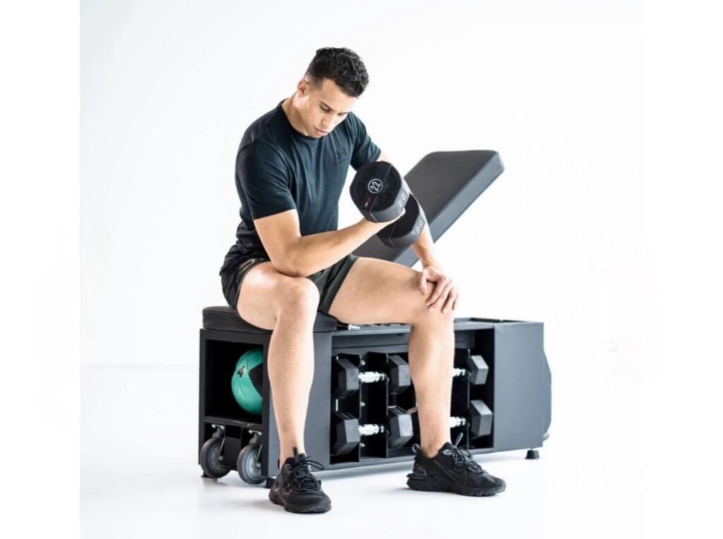 Verstelbare Trainingsbank met Opbergruimte – HomeSport Super Actie!!