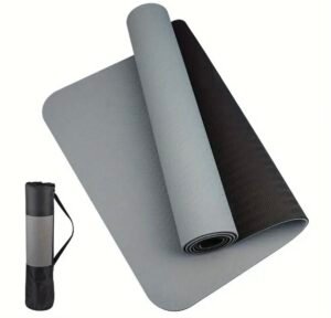 Premium Antislip Yogamat Grijs/zwart