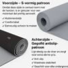 Premium Antislip Yogamat Grijs/zwart