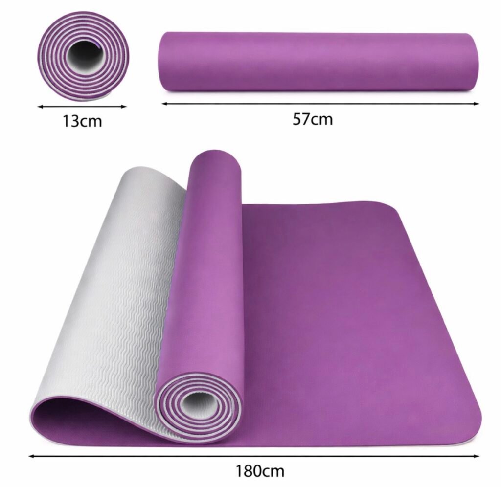Premium Antislip Yogamat Paars/grijs