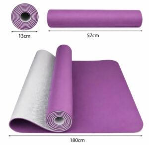 Premium Antislip Yogamat Paars/grijs